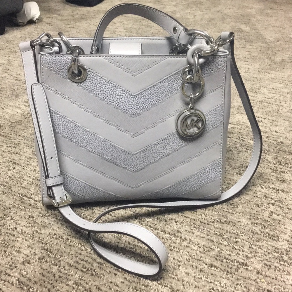 Michael Kors Grey Chevron Purse